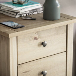 5 Drawer Narrow Chest Panama Drawer Chest Solid Pine Natural Wax Wood Bedroom Storage Furniture Unit - thumbnail 2
