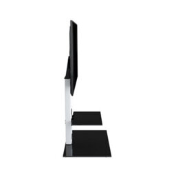 "Avf Lesina 70Cm Pedestal Tv Stand, For Tvs 32-65"" - Satin White And Black Glass" - thumbnail 7