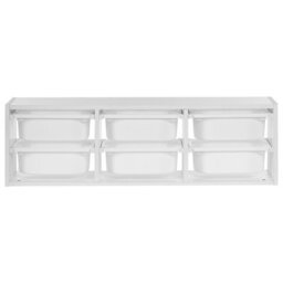 Wyld And Coco Brightnest Wall Shelf With 6 Storage Boxes, White - Space-Saving Wall-Mounted Storage For Nursery And Bedroom - thumbnail 1