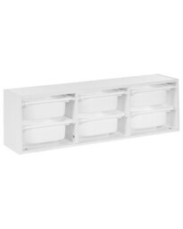 Wyld And Coco Brightnest Wall Shelf With 6 Storage Boxes, White - Space-Saving Wall-Mounted Storage For Nursery And Bedroom - thumbnail 3