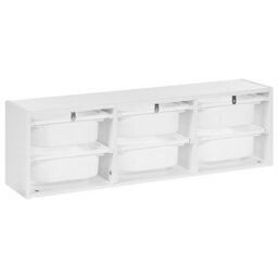 Wyld And Coco Brightnest Wall Shelf With 6 Storage Boxes, White - Space-Saving Wall-Mounted Storage For Nursery And Bedroom - thumbnail 6
