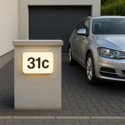 CGC Lighting Cgc Outdoor House Number Black Led Slim Wall Light - thumbnail 3