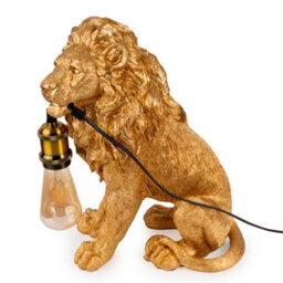 Madison & Mayfair Majestic Antique Gold Lion Table Lamp - thumbnail 5
