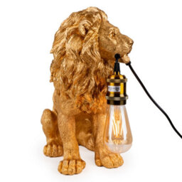 Madison & Mayfair Majestic Antique Gold Lion Table Lamp - thumbnail 2