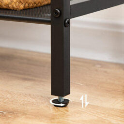 HOOBRO Tall Side Table, Industrial Telephone Table, Narrow Bedside Table With Adjustable Mesh Shelf, 2-Tier Small Coffee Table For Hallwa - thumbnail 7