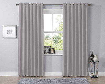 Blackout Curtains In Silver, 117Cm X 137Cm