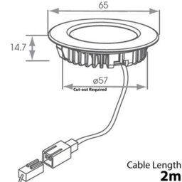 2-Pack Chrome Round Flush Under Cabinet Kitchen Lights With Driver - Natural White Led - thumbnail 4