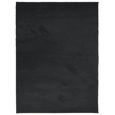 Berkfield Modern Rug Oviedo Short Pile Black 240X340 Cm