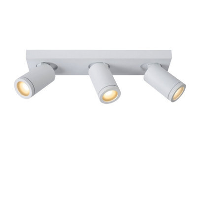 Lucide Taylor Modern Ceiling Spotlight Bar Bathroom - Led Dim To Warm - Gu10 - 3X5W 2200K/3000K - Ip44 - White - image 1
