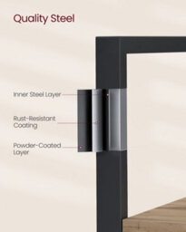 LEDREM Bookcase, Bookshelf With 14 Shelves, Metal Frame, Shelf Unit For Living Room, Home Office,camel Brown And Ink Black - thumbnail 5