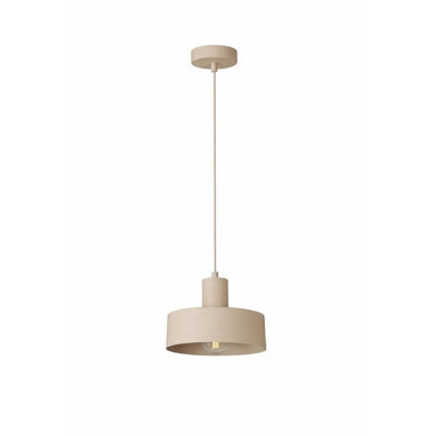 Luminosa Lighting Luminosa Velyo Dome Pendant Ceiling Light Beige 1X E27 - image 1