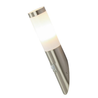 Luminosa Lighting Luminosa Boston Pir Outdoor Modern Wall Lamp Stainless Steel Ip44 1X E27 3000K - image 1