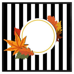 "Andrew Lee Blach Stripes, Autumn Leaves (Picutre Frame) / 20X20"" / Oak" - thumbnail 8