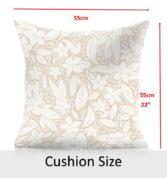 Luxury Living Blossom Large Outdoor Water-Repellant Cushion - Cream - thumbnail 2