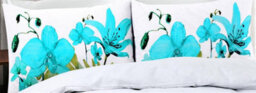 Kampala Hill Nightzone Lily Teal Duvet Cover Set Super King Bedding Set With Pillowcases - thumbnail 4