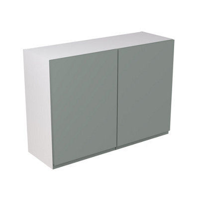 Kitchen Kit Sage Green Matt J-Pull Door Wall Mounted Unit Cabinet Handleless Soft Close Drawers Flatpack - 1000X720mm - image 1