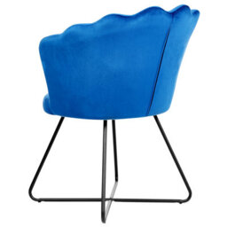 Beliani Armchair Lovelock Velvet Navy Blue - thumbnail 5