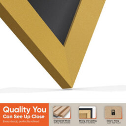 "AK Frames 25X17"" Matte Yellow Modern Vinyl Record Frame With Black Mount For 12 Inch Lp Cover & Disc - Overlapped Design" - thumbnail 3