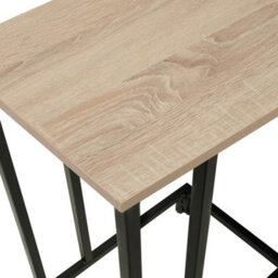 Tectake Bedside Table Luton - Industrial Style, With Swivel Castors, 48 X 35 X 70 Cm - Industrial Wood Light, Oak Sonoma - thumbnail 3