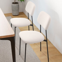 Gainoom Modern Dining Chair Set Of 4 Linen Fabric Upholstered Kitchen Chairs W/ Sturdy Metal Legs - thumbnail 5