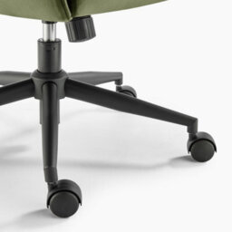 Furniturebox Uk Vivienne Olive Green Velvet Swivel Office Chair - thumbnail 9