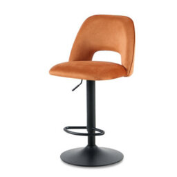 Sonara Adjustable Upholstered Velvet Bar Stools With Gas-Lift, Swivel And Footrest - thumbnail 9