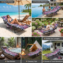 LKH Home Collection Sun Lounger Towels With Pockets & Shoulder Strap Towels Microfiber Beach Quick Dry Cover For Sun Lounger 210 X 75 Cm - thumbnail 9