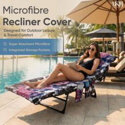 LKH Home Collection Sun Lounger Towels With Pockets & Shoulder Strap Towels Microfiber Beach Quick Dry Cover For Sun Lounger 210 X 75 Cm - thumbnail 2