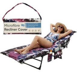 LKH Home Collection Sun Lounger Towels With Pockets & Shoulder Strap Towels Microfiber Beach Quick Dry Cover For Sun Lounger 210 X 75 Cm