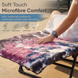LKH Home Collection Sun Lounger Towels With Pockets & Shoulder Strap Towels Microfiber Beach Quick Dry Cover For Sun Lounger 210 X 75 Cm - thumbnail 4