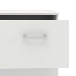 Wyld Haus Munich White Wooden 3-Drawer Chest - Compact Gloss Finish, 741W X 359D X 699H mm - thumbnail 8