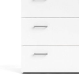Wyld Haus Munich White Wooden 3-Drawer Chest - Compact Gloss Finish, 741W X 359D X 699H mm - thumbnail 9