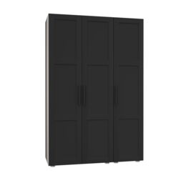 Atomia Modern Matt Black Tall Triple Wardrobe (H)2247mm (W)1000mm (D)580mm - thumbnail 3
