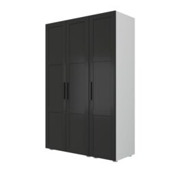 Atomia Modern Matt Black Tall Triple Wardrobe (H)2247mm (W)1000mm (D)580mm - thumbnail 2