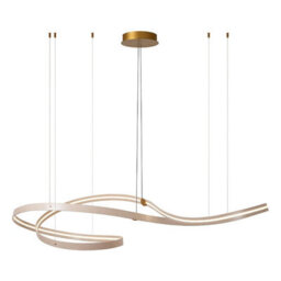 Lucide Slalom Led Ceiling Pendant Light With Remote Control Cream - thumbnail 1