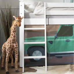 Nöa & Nani Noa & Nani Cabin Kids Solid Wood Midsleeper Bed With Safari Overland Off Road Package In Classic White Moro - thumbnail 6