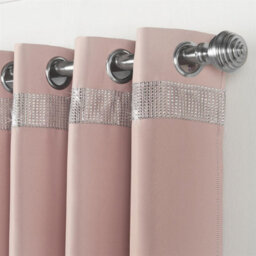 Luxury Living Palace Ring Top Curtains Blush - thumbnail 2