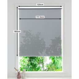 GoodHome Badallo Corded Concrete Grey Daylight & Thermal Roller Blind (W)120Cm (L)180Cm - thumbnail 7
