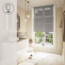 GoodHome Badallo Corded Concrete Grey Daylight & Thermal Roller Blind (W)120Cm (L)180Cm - thumbnail 9