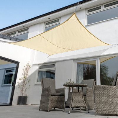 Kookaburra 4M X 3M Rectangle Waterproof Sand Garden Patio Sun Shade Sail Canopy 98% Uv Block With Free Fixing Kit - image 1