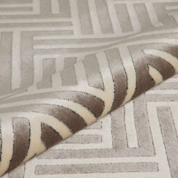 Light Grey Ivory Modern Chequered Geometric Easy To Clean Dining Room Bedroom And Living Room Rug-160Cm X 230Cm - thumbnail 3