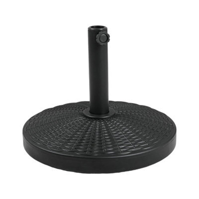 Breeins Black 20Kg Cement Outdoor Parasol Base Umbrella Stand For 38mm/48mm - image 1