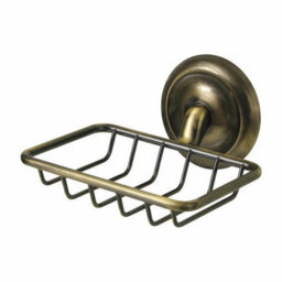 Bisk Retro Bathroom Antique Brass Wall Mounted Shower Soap Dish Holder Shampoo Tray - thumbnail 1