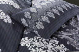 Homes & Linen Duvet Cover Set Printed Floral Reversible Stripe Tanya Quilt Cover Bedding Set - thumbnail 2