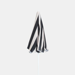 Ohs Stripe Parasol Umbrella Garden Outdoor Canopy Sun Shade - Black/cream - thumbnail 7