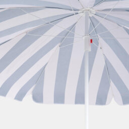 Ohs Stripe Parasol Umbrella Garden Outdoor Canopy Sun Shade - Black/cream - thumbnail 6