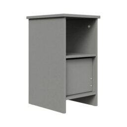 Grey 1 Drawer Bedside Table Cabinet Sofa Side Lamp Table Nightstand Shelf Storage - thumbnail 3