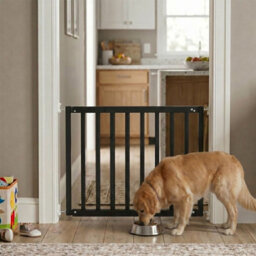 Safetots Chunky Wooden Screw Fit Stair Gate, Black, 63.5Cm - 105.5Cm, Wood Baby Gate, Screw Fit Safety Barrier - thumbnail 8