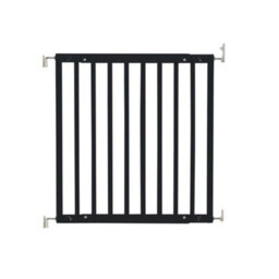 Safetots Chunky Wooden Screw Fit Stair Gate, Black, 63.5Cm - 105.5Cm, Wood Baby Gate, Screw Fit Safety Barrier