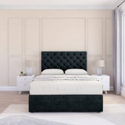 "Sloomy 2Ft6 Mayfair Naples Black Memory Foam Bed Set With No Drawers Mattress & 26"" Headboard - Small Single" - thumbnail 2